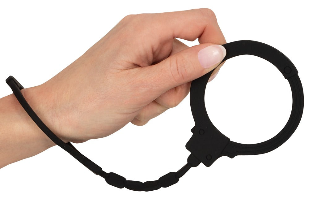 Black silicone handcuffs