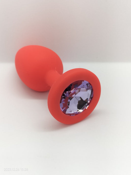 Silicone butt plug Red size S