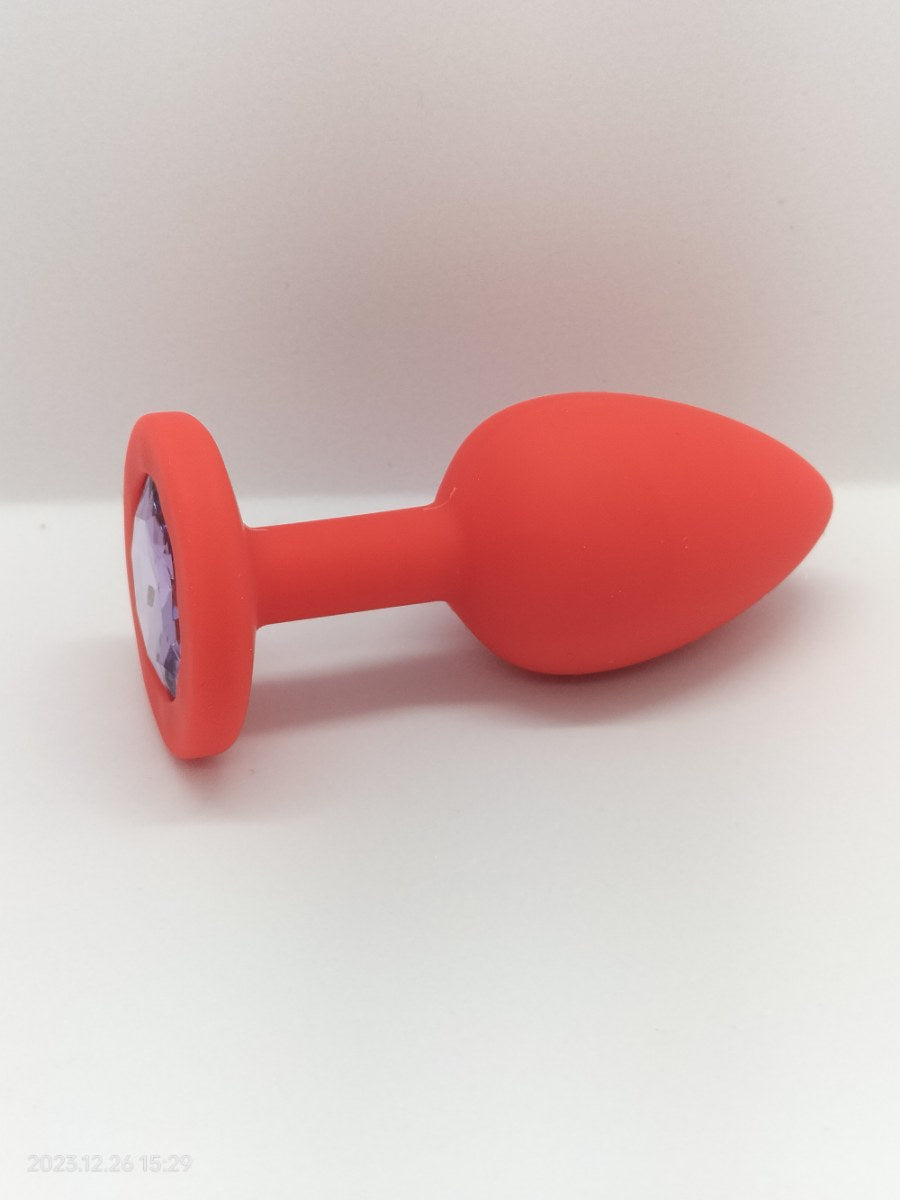 Plug anal en silicone Rouge taille S