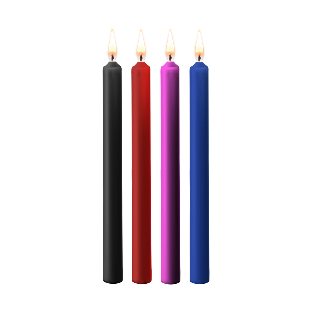 Lot de 3 bougies goutte en forme de plug anal