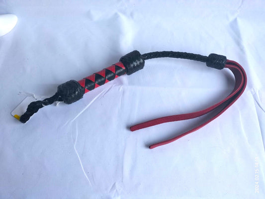 Short whip with forked red tongue