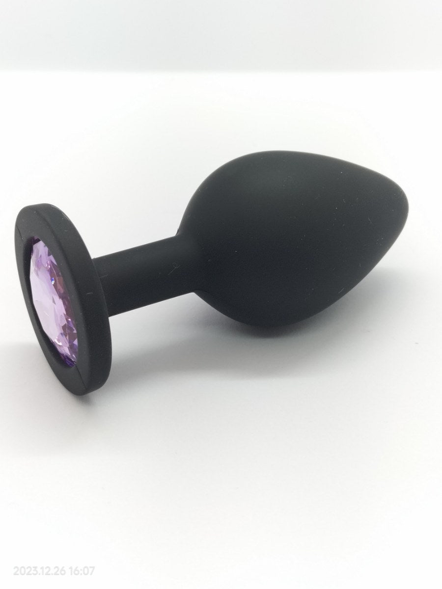 Plug anal en silicone noir 2 tailles