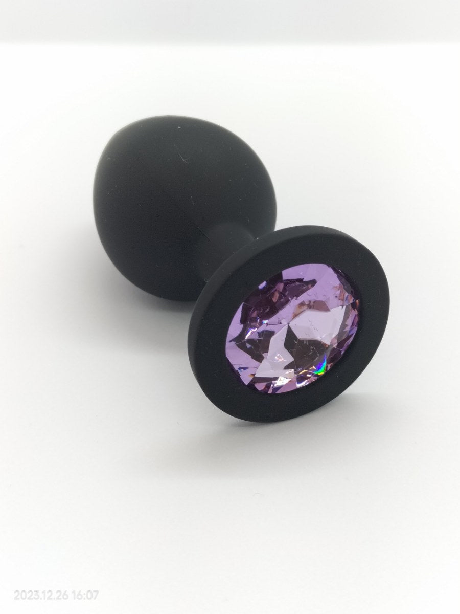Plug anal en silicone noir 2 tailles