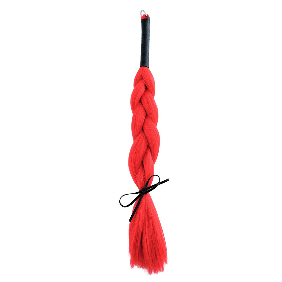 Vegan artificial hair whip/flogger Red