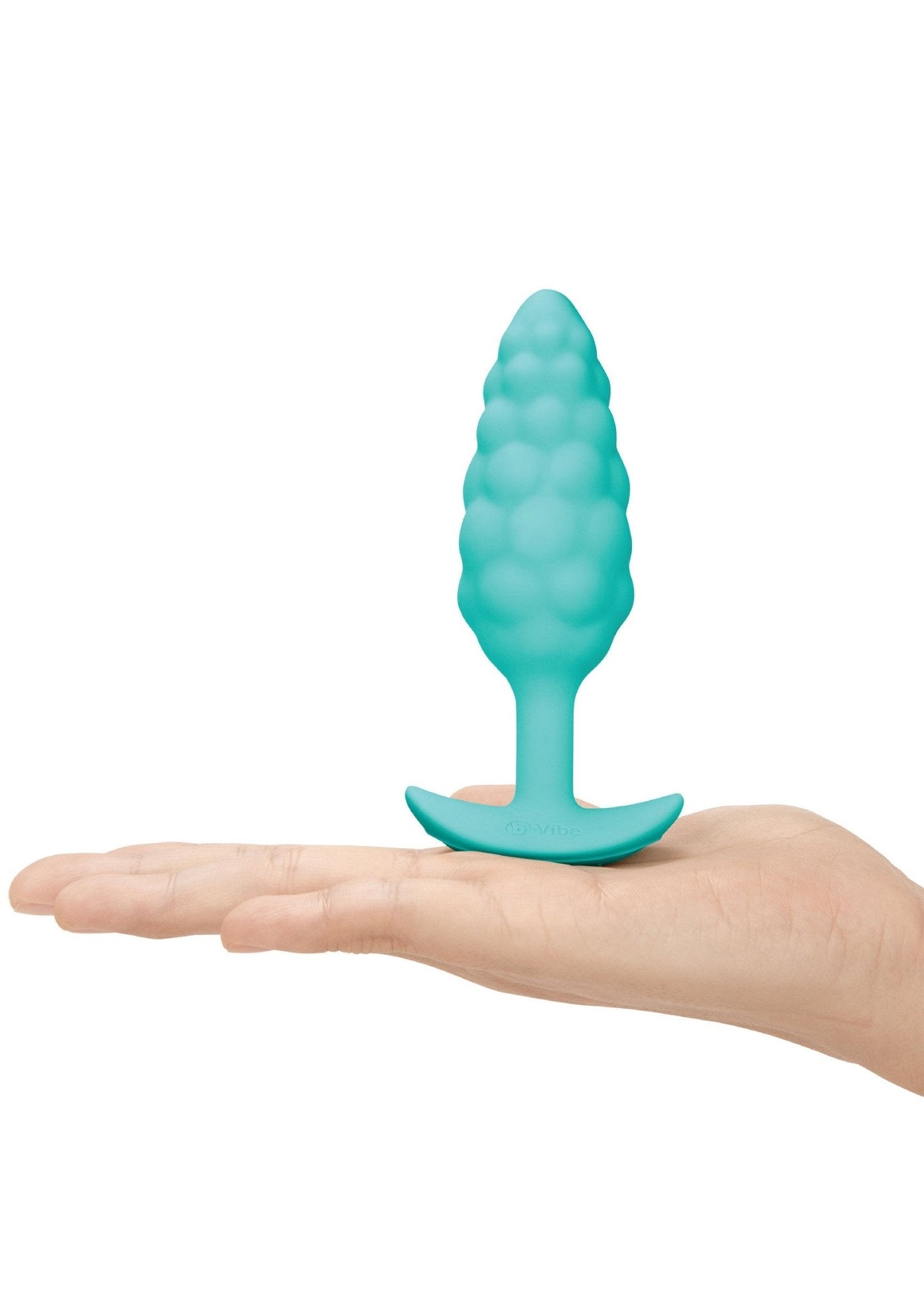 B - Vibe Bump Texture Plug Aqua - Vibrerende Buttplug Siliconen 6 Standen - Buttplug - SM - speeltjes