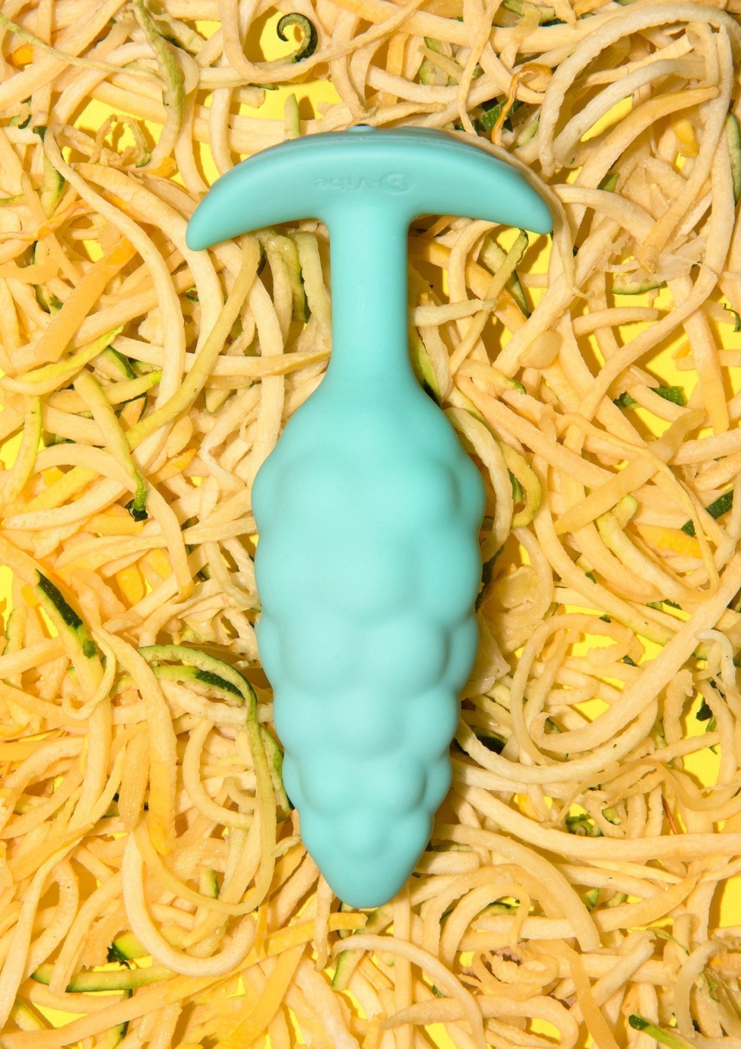 B - Vibe Bump Texture Plug Aqua - Vibrerende Buttplug Siliconen 6 Standen - Buttplug - SM - speeltjes