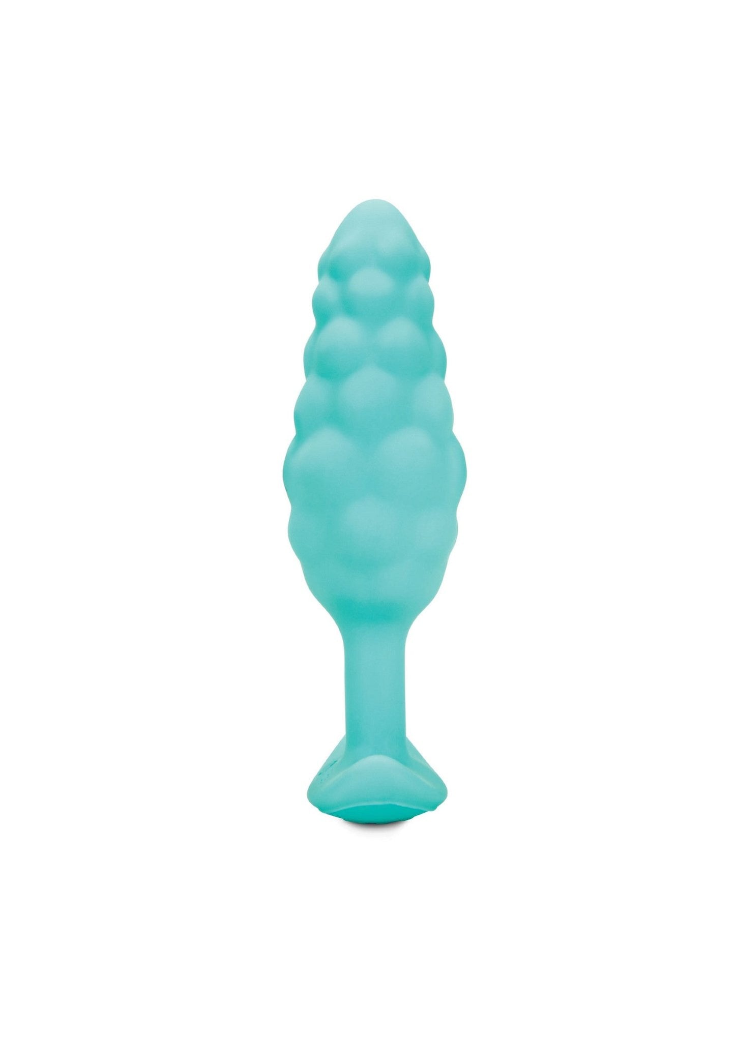 B - Vibe Bump Texture Plug Aqua - Vibrerende Buttplug Siliconen 6 Standen - Buttplug - SM - speeltjes