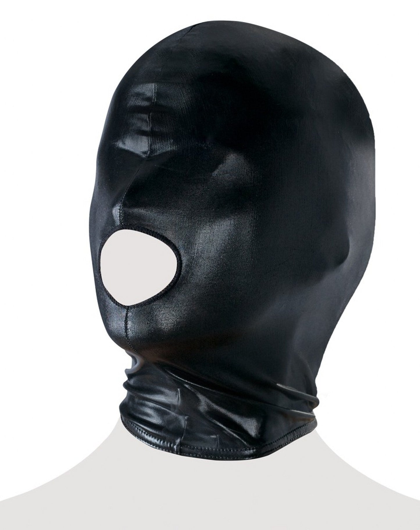 Bad Kitty Wetlook Hood Zwart – Afgesloten Ogen Mondopening - BDSM - Hoofdmaskers & Hoods - SM - speeltjes