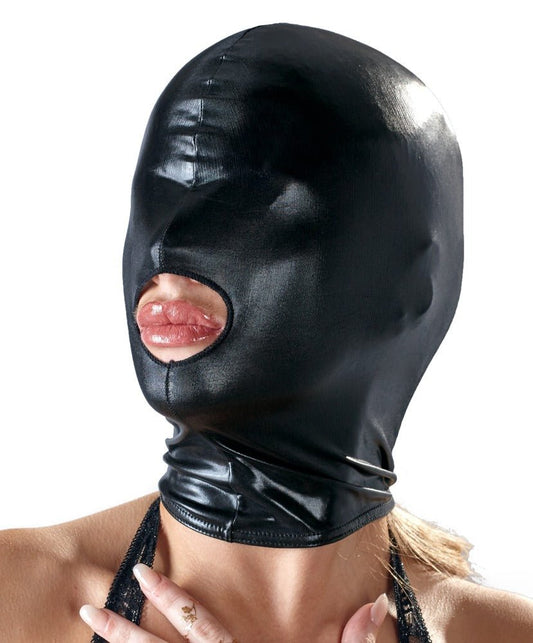 Bad Kitty wetlook hoofdmasker met afgesloten ogen - SM - speeltjes