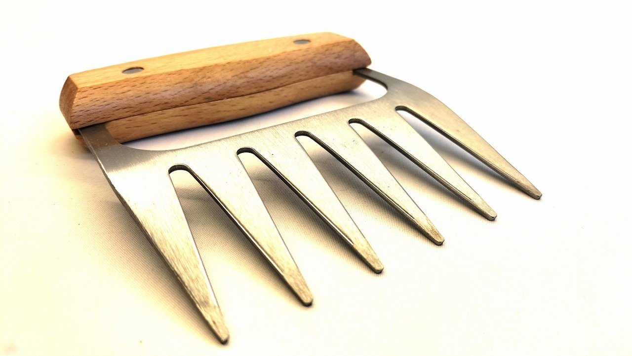 Bear Claw RVS 6 Punten - Houten Handvat voor Scratch Play - Scratch Tool - SM - speeltjes