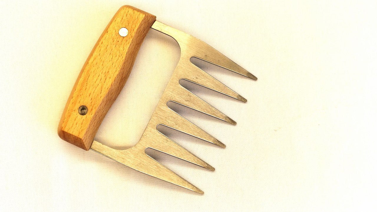 Bear Claw RVS 6 Punten - Houten Handvat voor Scratch Play - Scratch Tool - SM - speeltjes