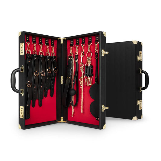 Bedroom Fantasies Bondage Koffer 13 Stuks – Echt Rundleer BDSM Set - Bondage Set - SM-speeltjes