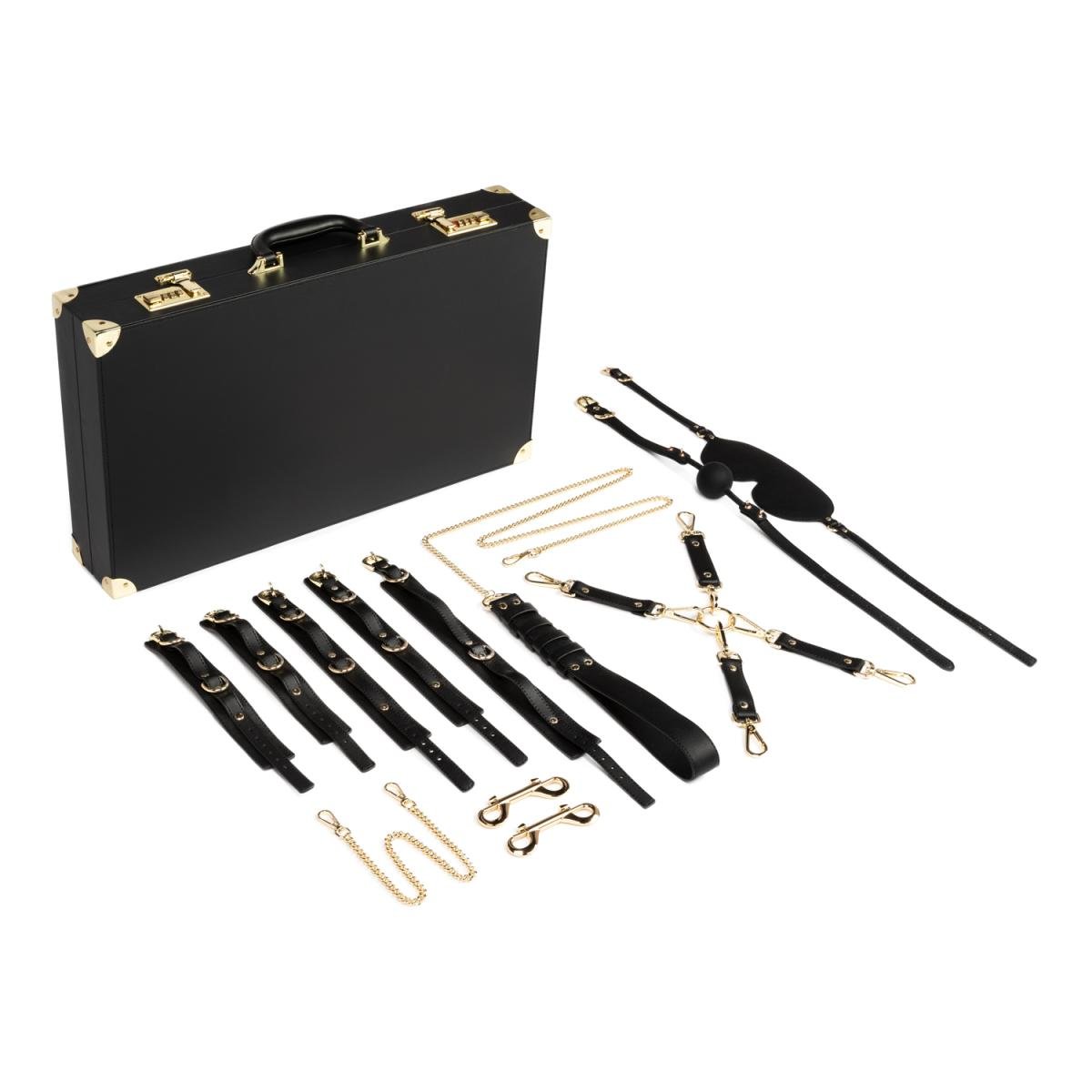 Bedroom Fantasies Bondage Koffer 13 Stuks – Luxe PU Leer BDSM Set - Bondage Set - SM-speeltjes