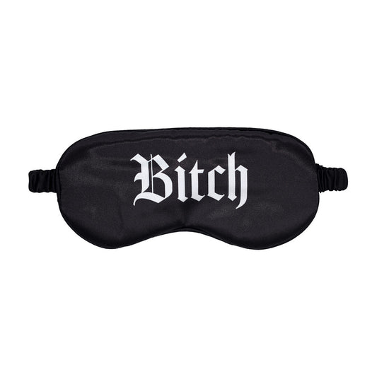 Bitch Satijnen Blinddoek – Zwart BDSM Oogmasker | Gedurfde Print - BDSM Oogmaskers - SM-speeltjes