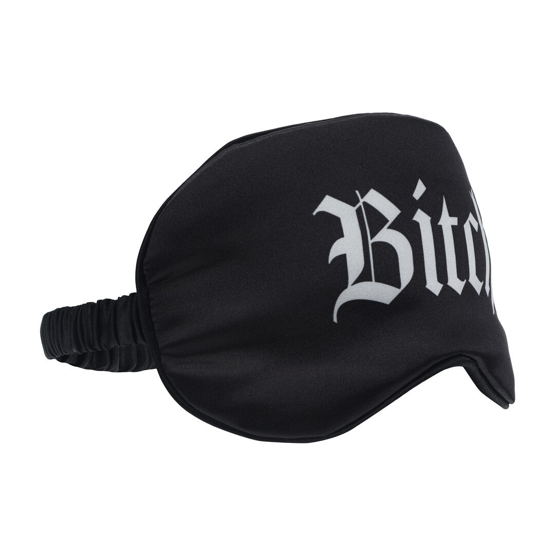 Bitch Satijnen Blinddoek – Zwart BDSM Oogmasker | Gedurfde Print - BDSM Oogmaskers - SM-speeltjes