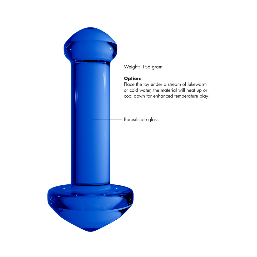 Blauw glas dildo - SM - speeltjes