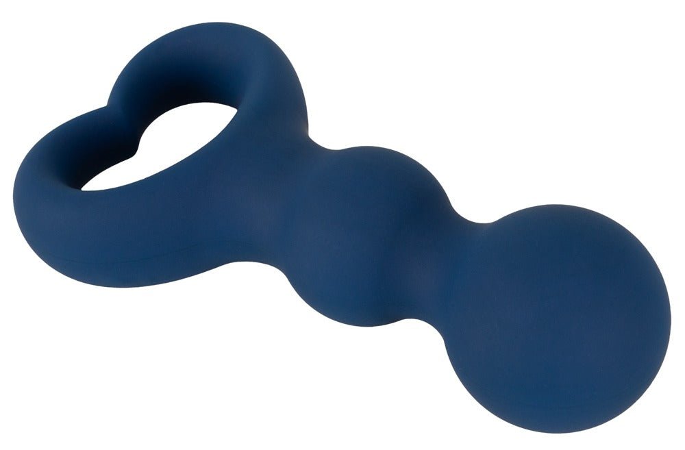 Blauwe Buttplug met Hartvormig Handvat - Flexibele Anaalplug met 2 Ballen - Buttplug - SM - speeltjes
