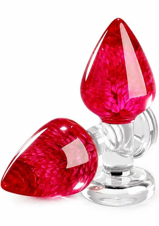 Bloomé Bachelors Button Buttplug Medium – Rode Bloem 9 cm - Buttplug van epoxyhars - SM-speeltjes