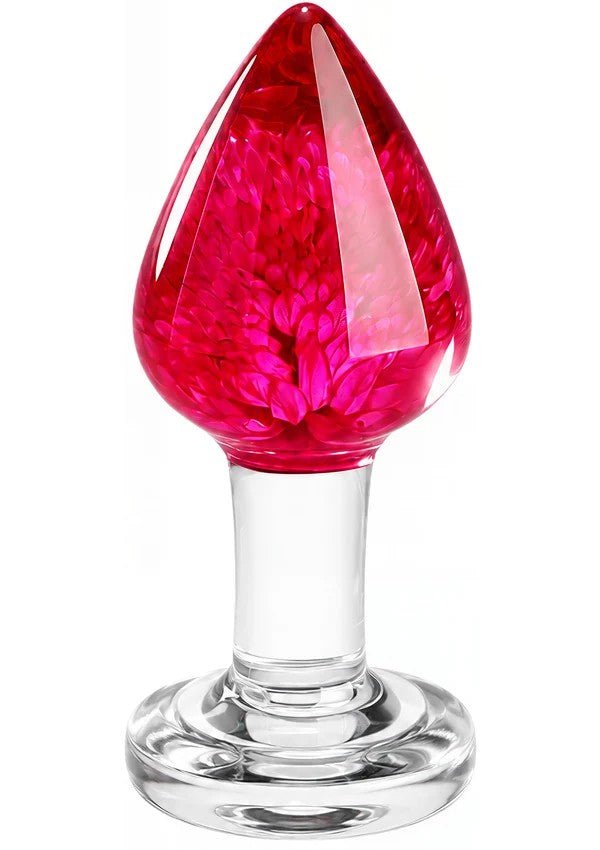 Bloomé Bachelors Button Buttplug Medium – Rode Bloem 9 cm - Buttplug van epoxyhars - SM-speeltjes