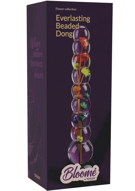 Bloomé Everlasting Bloom Beaded Dong – Anale Kralen met Bloemen 20 cm - Anale dildo van epoxyhars - SM-speeltjes