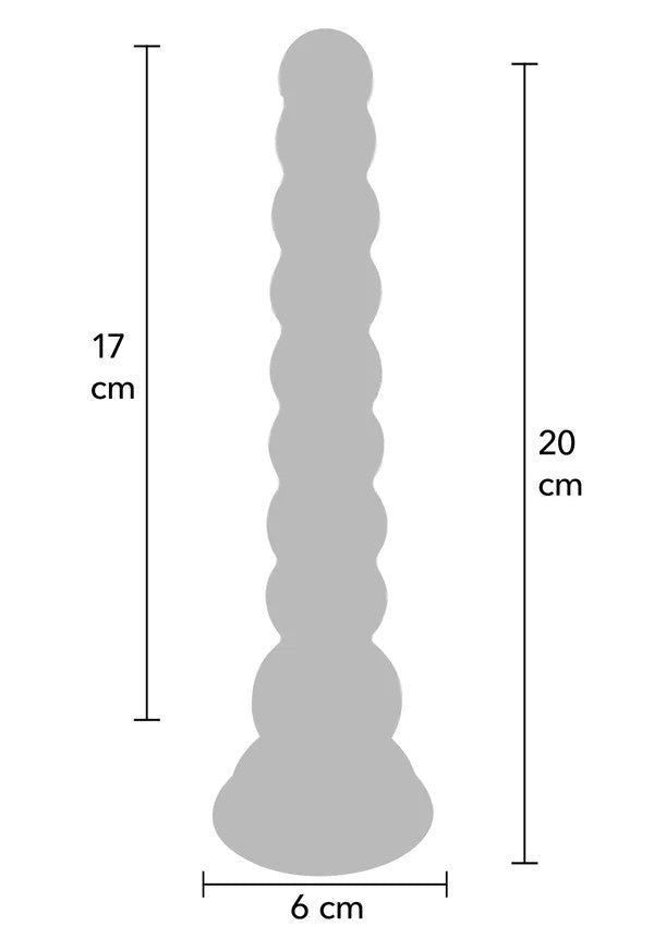 Bloomé Everlasting Bloom Beaded Dong – Anale Kralen met Bloemen 20 cm - Anale dildo van epoxyhars - SM-speeltjes