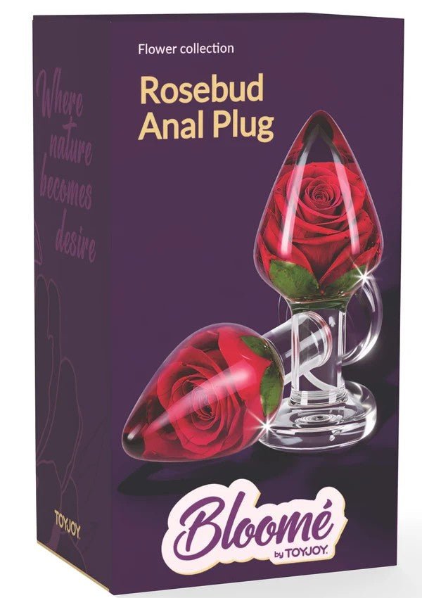 Bloomé Rosebud Buttplug Medium – Echte Rode Roos 9 cm - Buttplug van epoxyhars - SM-speeltjes