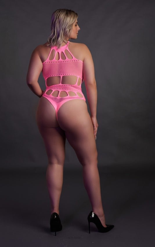 Body with Grecian Neckline - Neon Pink OS en QS - SM - speeltjes