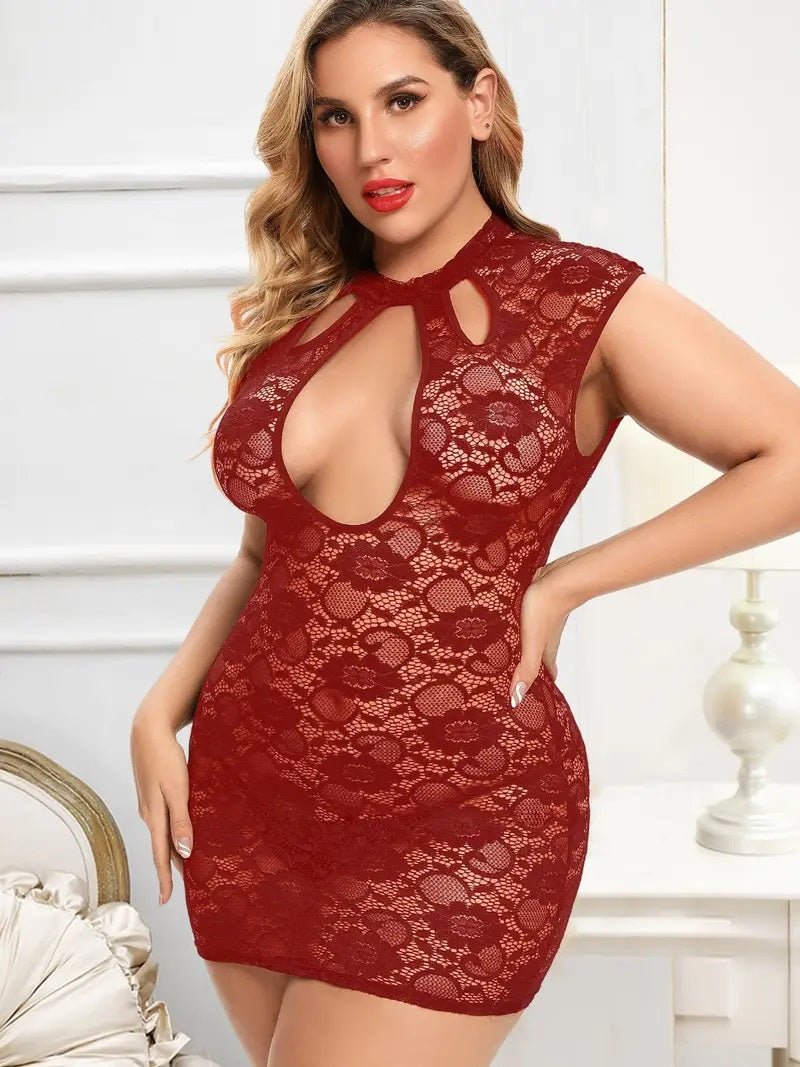 Bordeaux mini jurkje - XL - 2XL - 3XL - SM - speeltjes