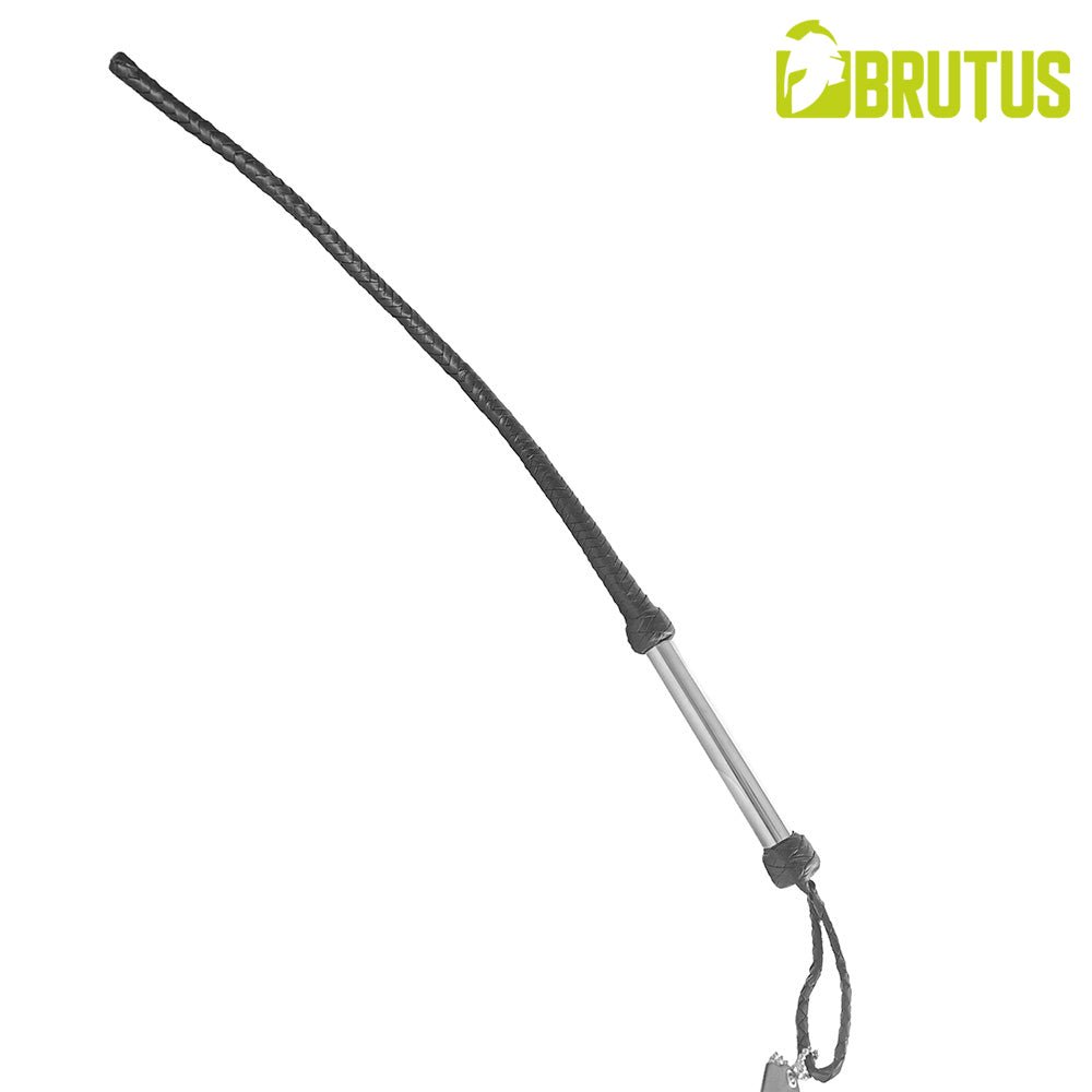 BRUTUS The Beast – Gevlochten Leren BDSM Zweep 80 cm - Gevlochten leren zweep - SM-speeltjes