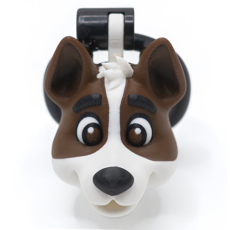 Chastity Cage Hondenkop – Kunsthars Kuisheidskooi met Puppydesign - Chastity Cage - SM-speeltjes