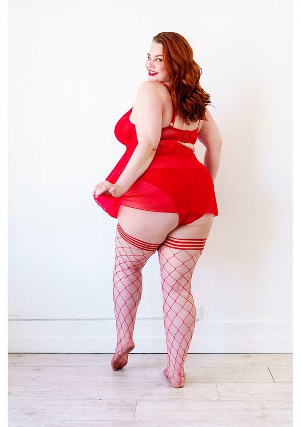 Claudia thigh high rood - SM - speeltjes