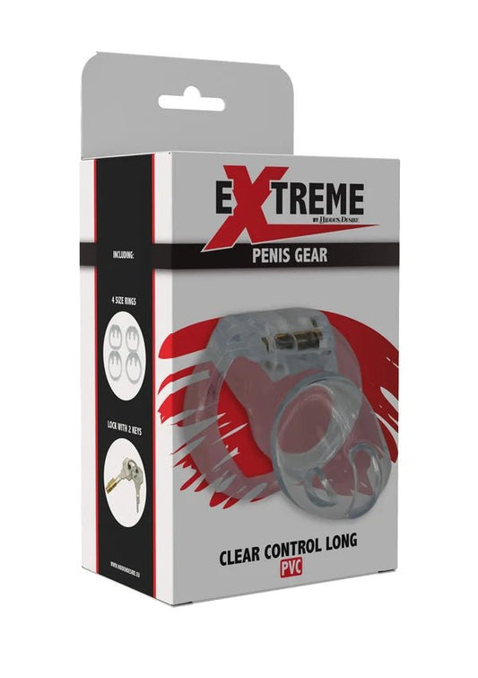 Clear Control Cock Cage Long – Transparante Acryl Kuisheidskooi - Acryl kuisheidskooi - SM-speeltjes