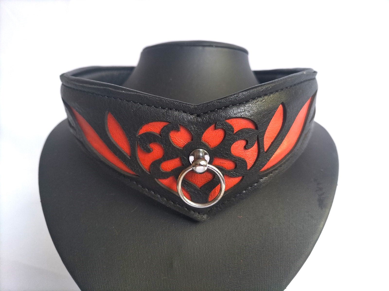 Collars en/of boeienset los verkrijgbaar zwart/oranje (diverse maten) - SM - speeltjes