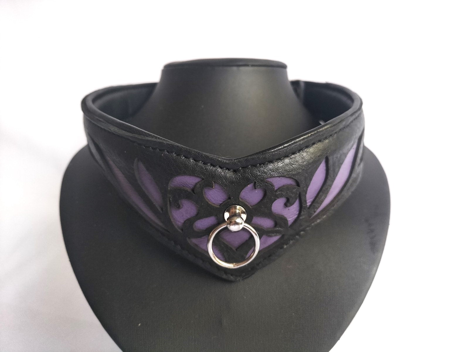 Collars en/of boeienset los verkrijgbaar zwart/paars (diverse maten) - SM - speeltjes