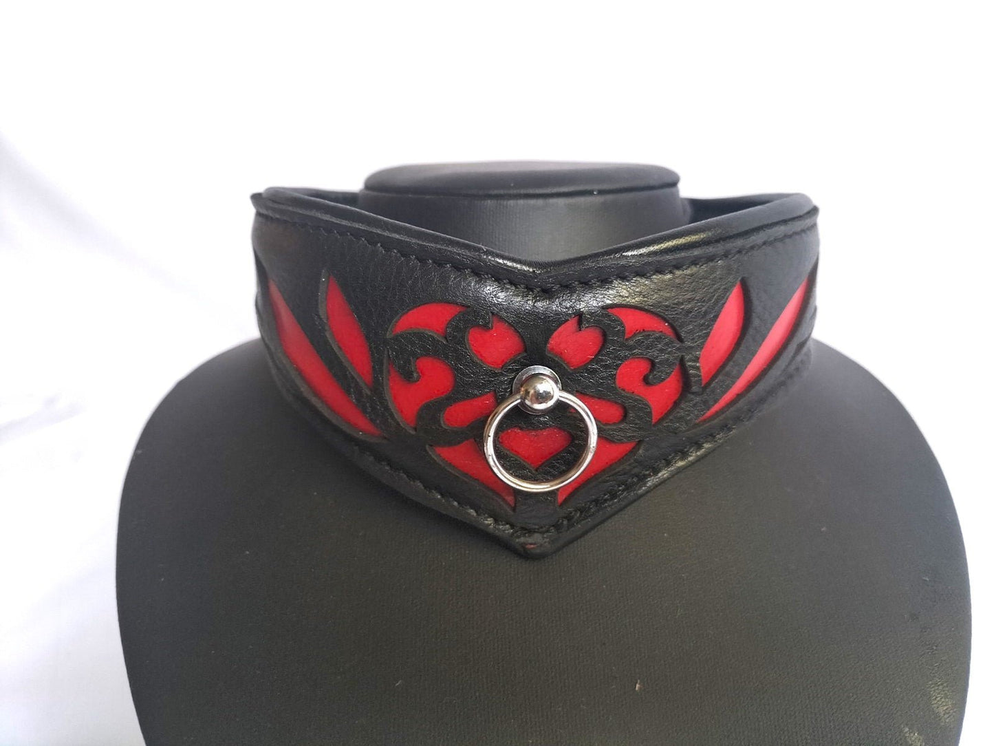 Collars en/of boeienset los verkrijgbaar zwart/rood (diverse maten) - SM - speeltjes