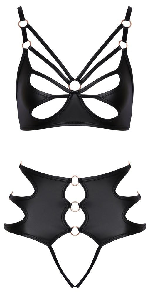 Cottelli bra set with rings - SM - speeltjes