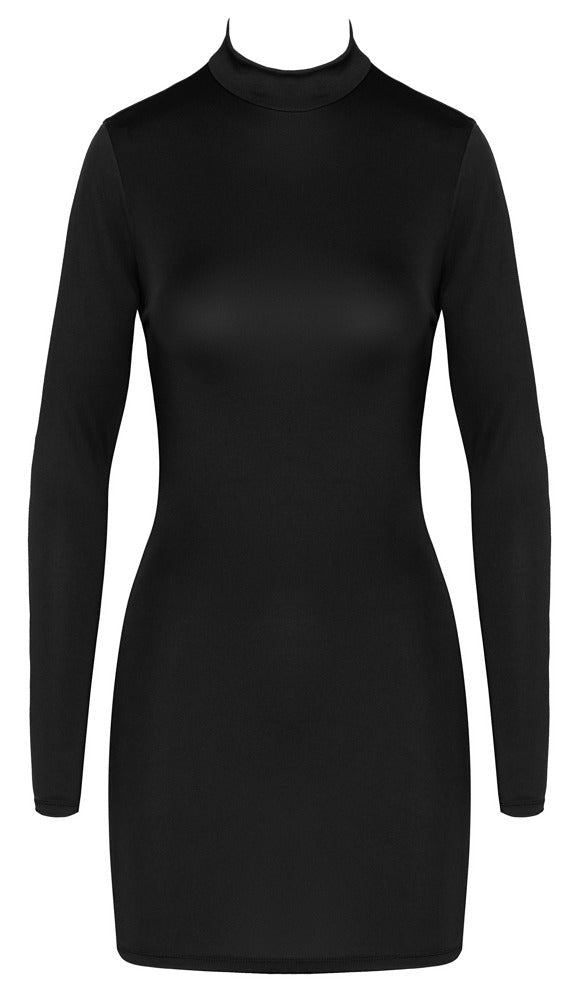Cottelli Minijurk met Gouden Ketting Accenten op de Rug - Zwart S - XL - Kleding > Jurkjes - SM - speeltjes