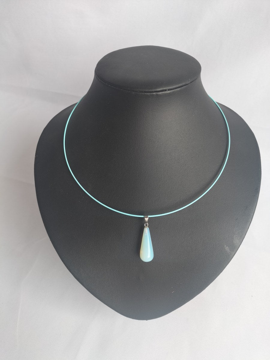 Daily collar opaliet teardrop - SM - speeltjes