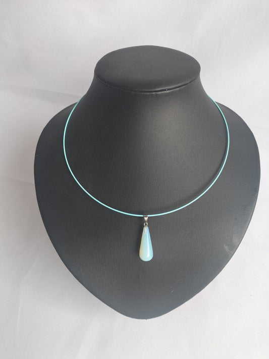 Daily collar opaliet teardrop - SM - speeltjes