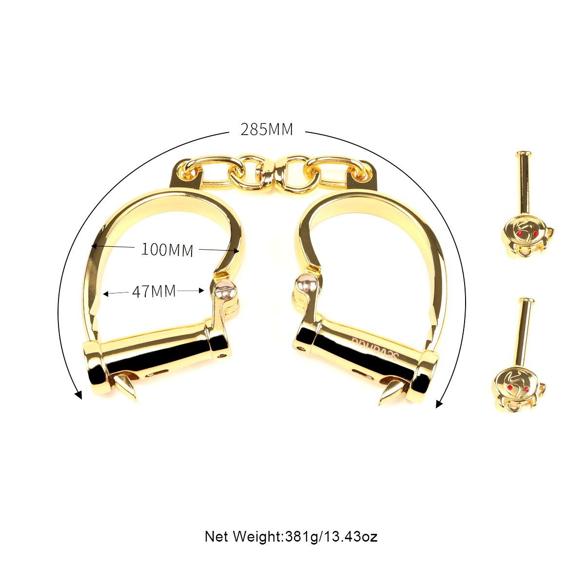 Deluxe gold plated handboeien - SM - speeltjes