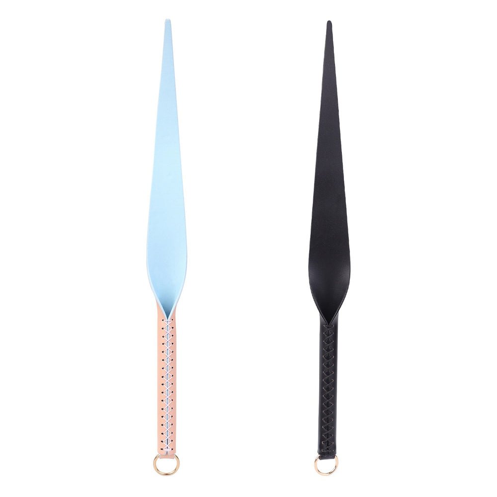 Dik kunstleder devils tail in roze/blauw - SM - speeltjes