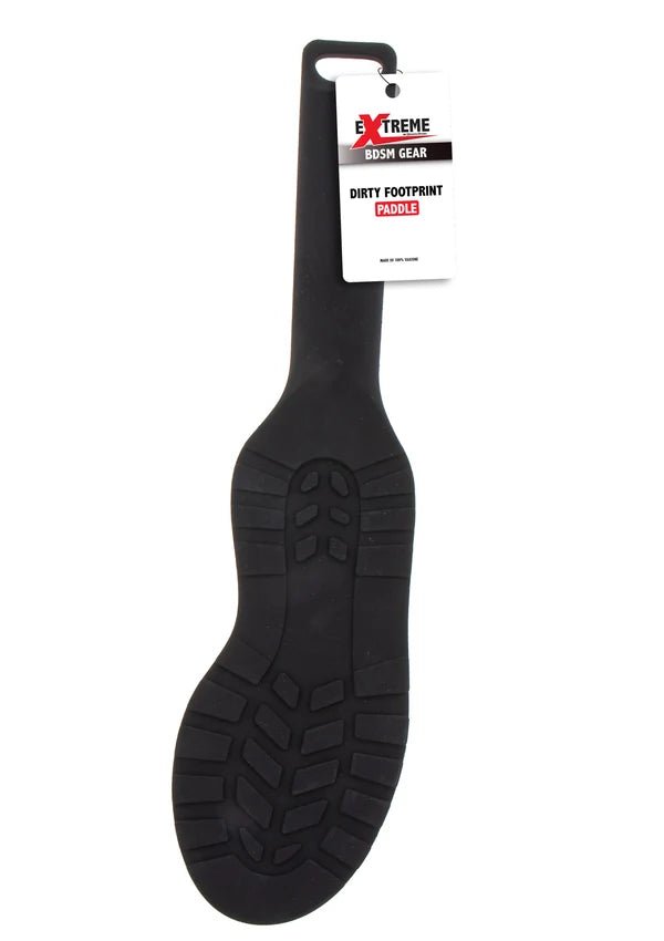Dirty Footprint Paddle – Siliconen Schoenzool Paddle 38 cm - Siliconen spanking paddle - SM-speeltjes