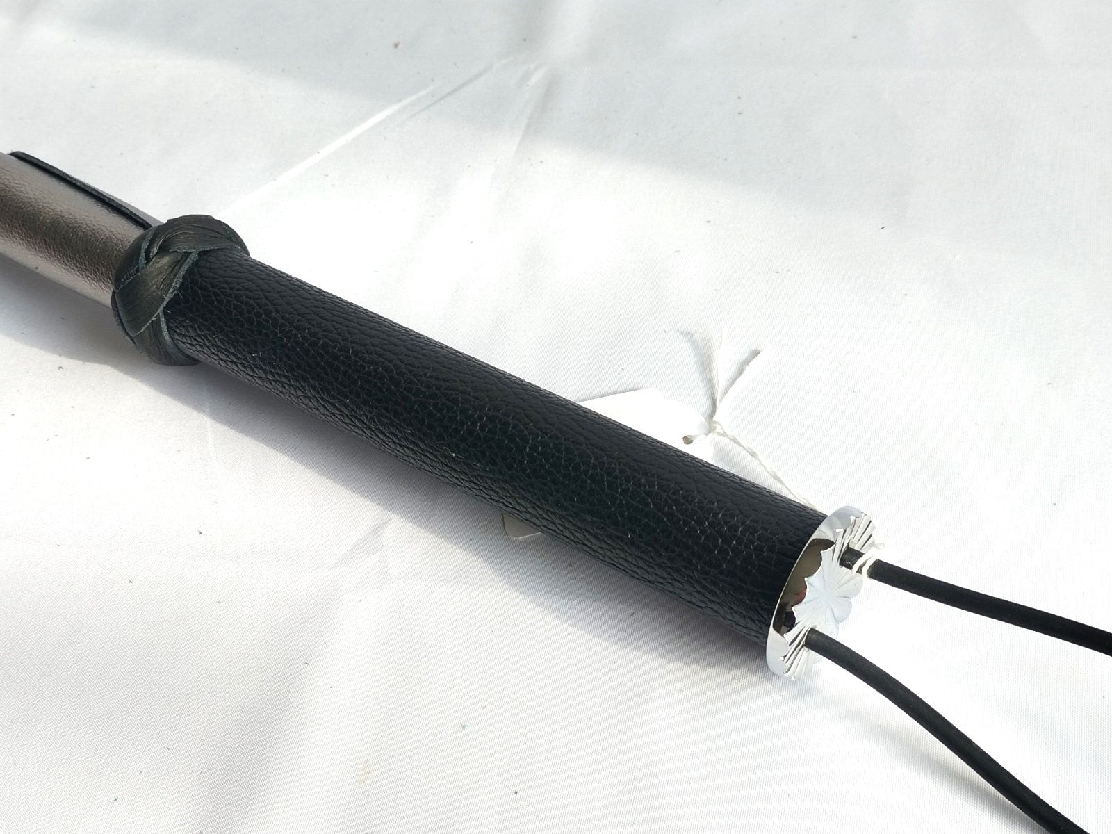 Dragon tail zilver leer 70 cm - SM - speeltjes