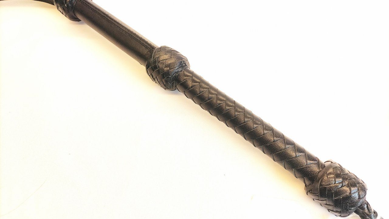 Dubbele Lederen Flap 78cm - Brede Paddle met Twee Flappen voor Impact Play - BDSM - SM - speeltjes