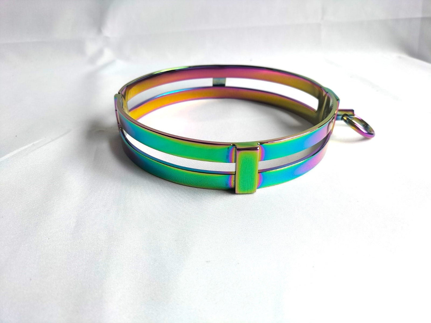 Dubbele RVS multicolor collar (diverse maten) - SM - speeltjes