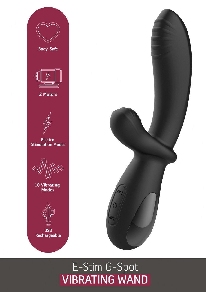 E-Stim G-Spot Vibrator - Oplaadbare Siliconen Electro & Vibratie Stimulator - Rabbit Vibrator - SM-speeltjes
