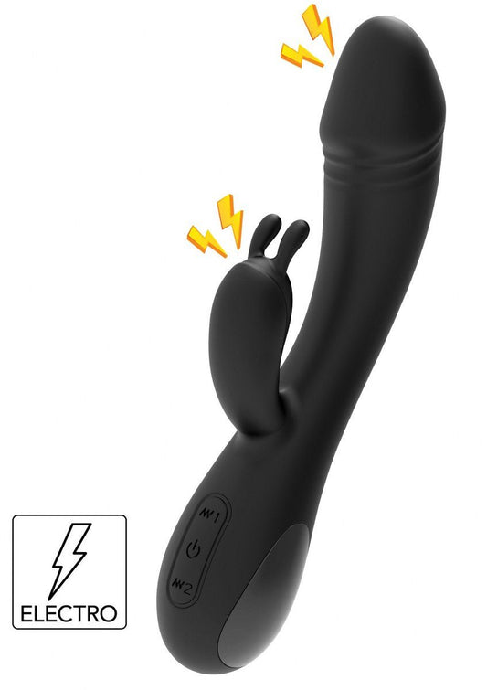 E-Stim Rabbit Vibrator - Oplaadbare Siliconen Electro & Vibratie Stimulator - Rabbit Vibrator - SM-speeltjes