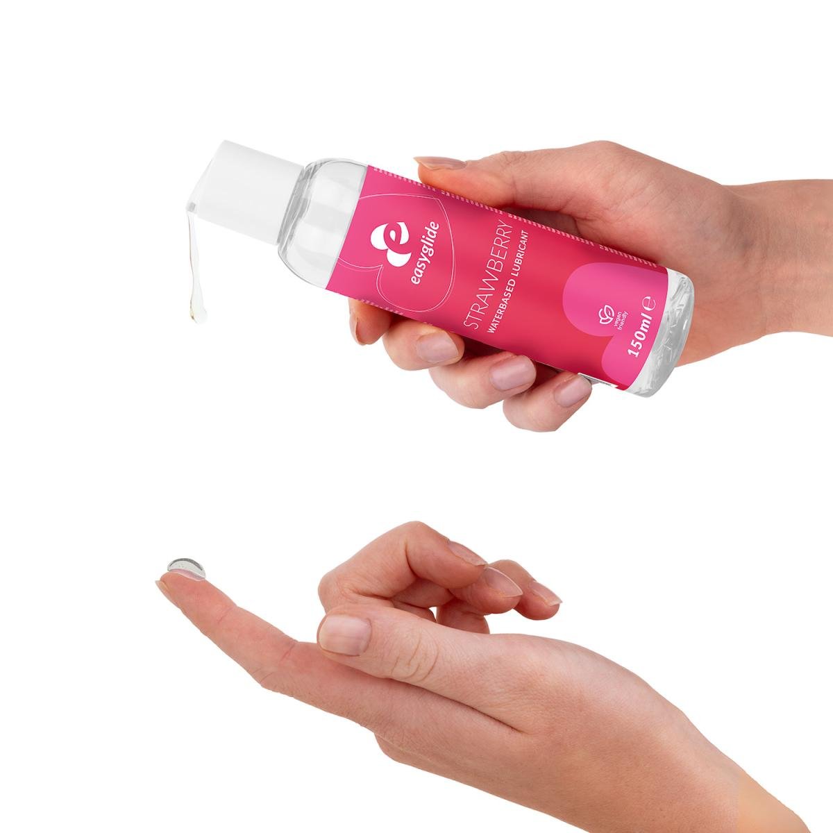 EasyGlide Aardbeien Glijmiddel Waterbasis 150ml – Zoete Smaak & Condoomveilig - Glijmiddel - SM-speeltjes