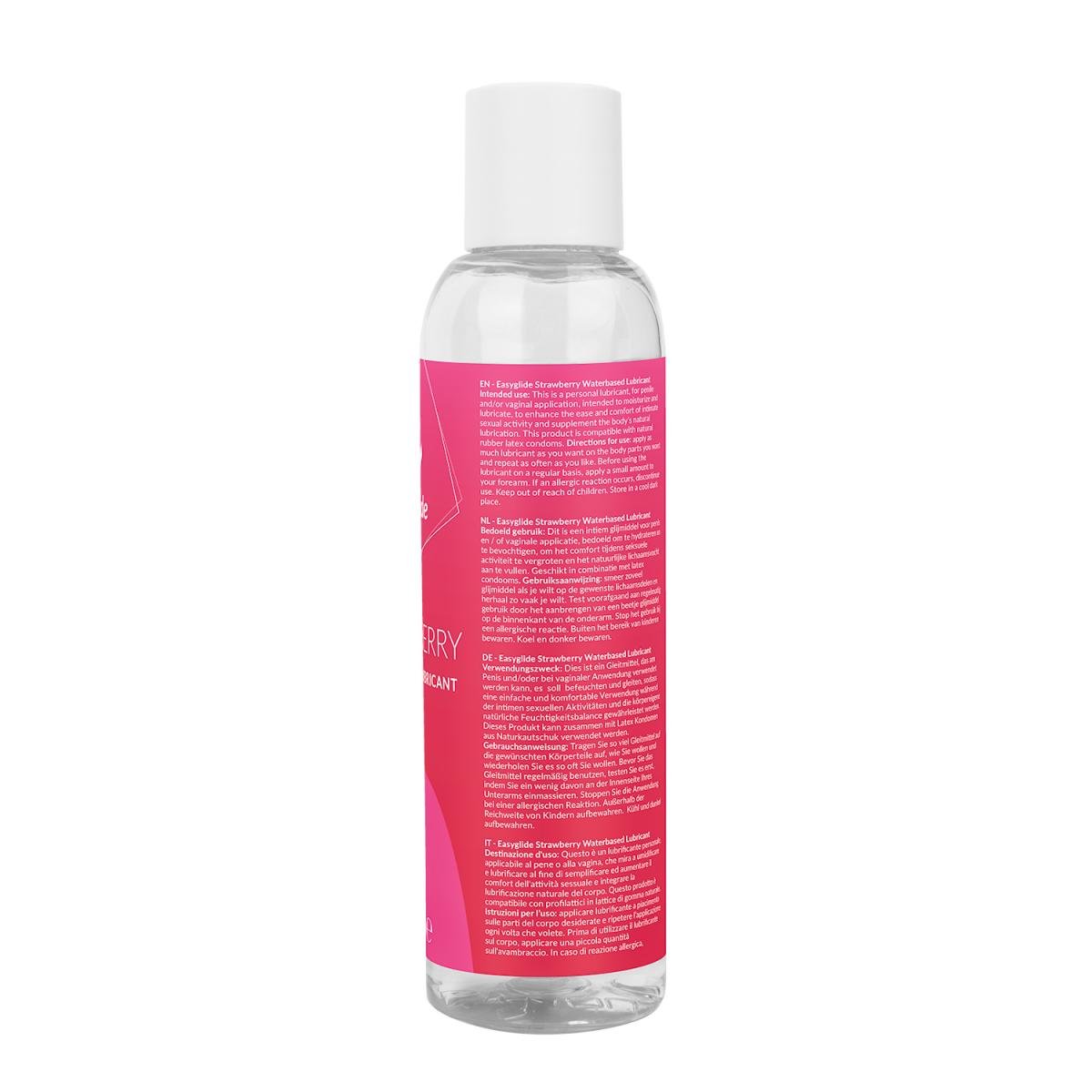 EasyGlide Aardbeien Glijmiddel Waterbasis 150ml – Zoete Smaak & Condoomveilig - Glijmiddel - SM-speeltjes