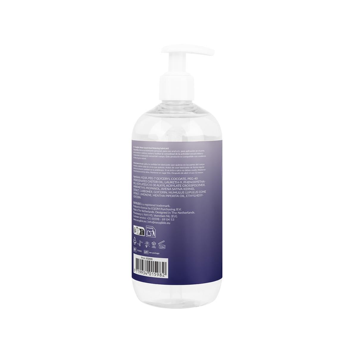 EasyGlide Anaal Relaxing Glijmiddel 500ml – Kalmerende Formule met Kamille & Pepermunt - Glijmiddel - SM-speeltjes